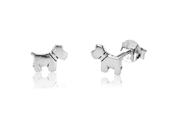 Paw Shape Earrings White Puppy Earrings Doggie Earrings