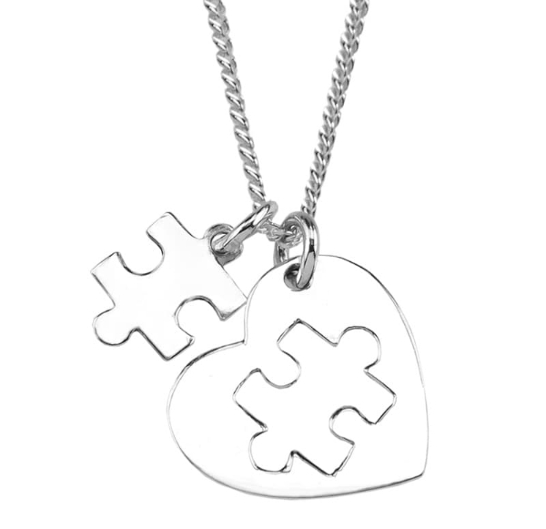 Custom Puzzle Necklace Jigsaw Matching Couple Pendant Jovivi