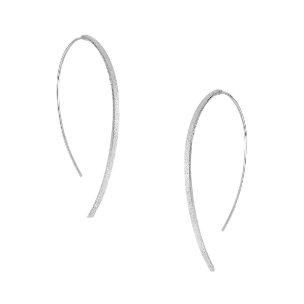 Sterling Silver Fine Curve Threader Earrings