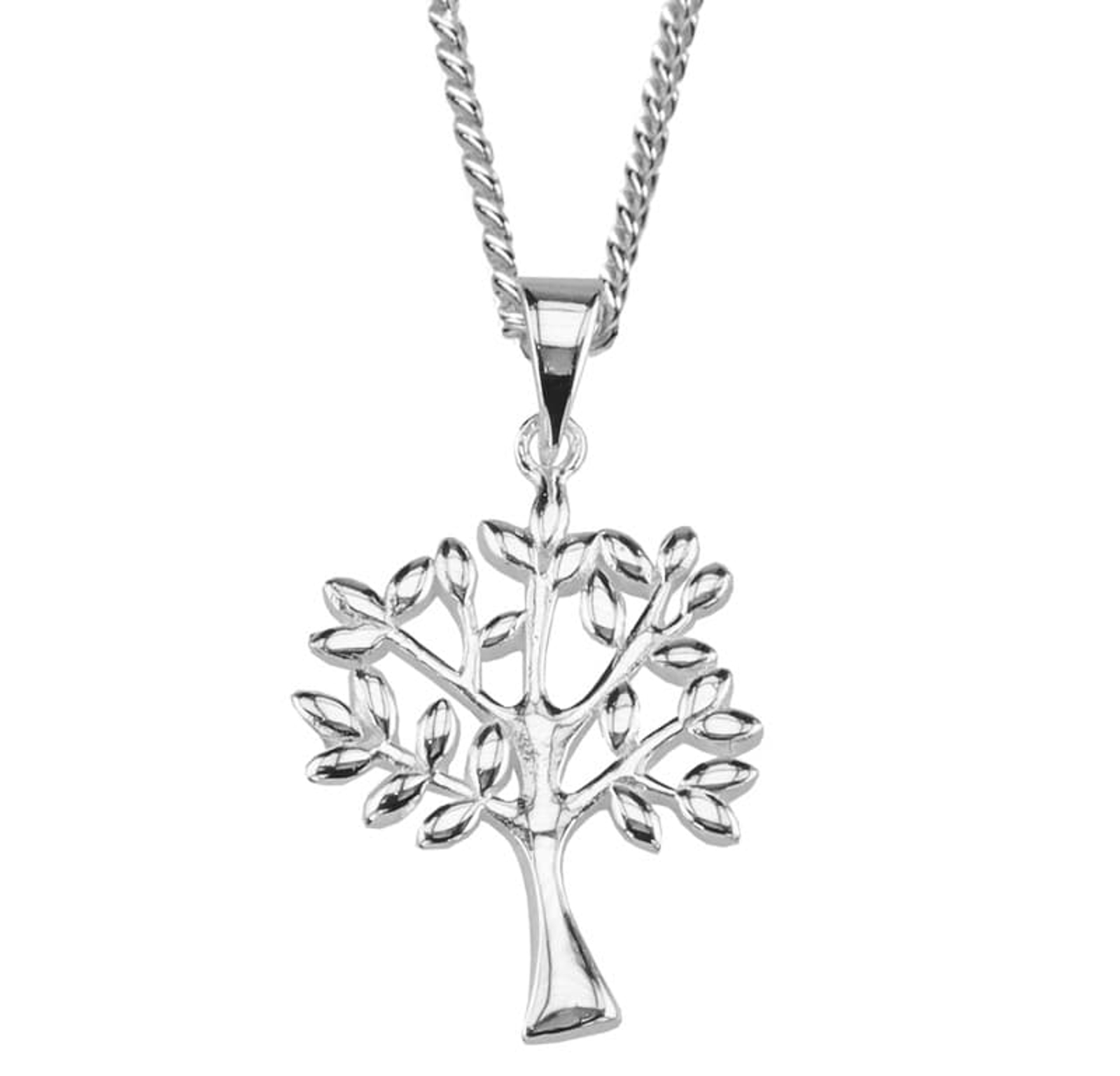 TREE OF LIFE PENDANT SILVER PLATED NECKLACE CHOICE CHAIN LENGTH 16" 18" OR 20" 